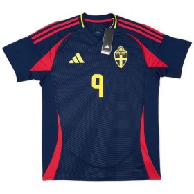 Camisola Suécia Isak 9 Equipamento Alternativa 2024 Manga Curta
